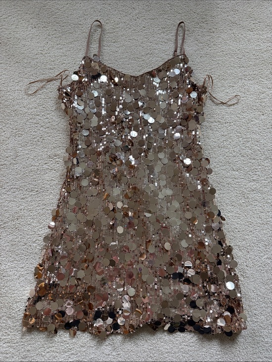 Gianni Bini Dresses & Skirts - Gianni Bini  Gold Sequin Slip Dress